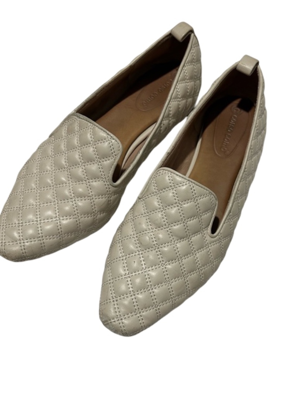 Corso Como Size 9 Cream Leather Flats